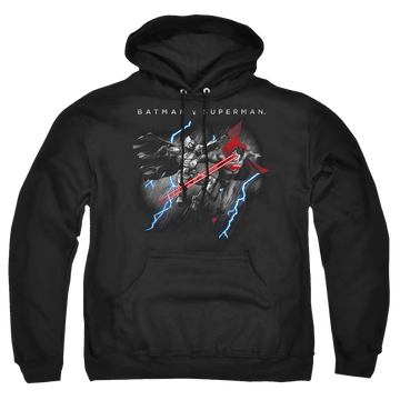 Batman v Superman Lightning Fight - Pullover Hoodie Pullover Hoodie Batman   