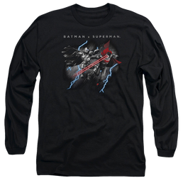 Batman v Superman Lightning Fight - Men's Long Sleeve T-Shirt Men's Long Sleeve T-Shirt Batman   