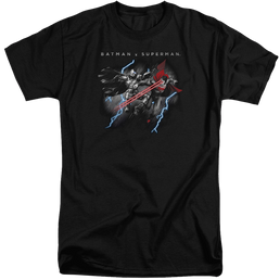 Batman v Superman Lightning Fight - Men's Tall Fit T-Shirt Men's Tall Fit T-Shirt Batman   