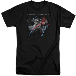 Batman v Superman Lightning Fight - Men's Tall Fit T-Shirt Men's Tall Fit T-Shirt Batman   