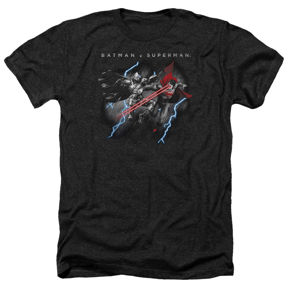 Batman v Superman Lightning Fight - Men's Heather T-Shirt Men's Heather T-Shirt Batman   
