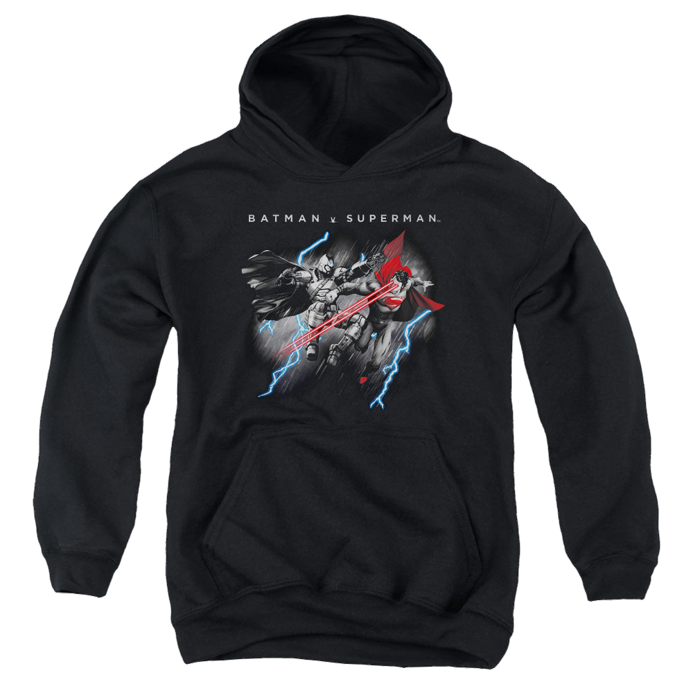 Batman v Superman Lightning Fight - Youth Hoodie Youth Hoodie (Ages 8-12) Batman   