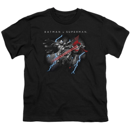 Batman v Superman Lightning Fight - Youth T-Shirt Youth T-Shirt (Ages 8-12) Batman   