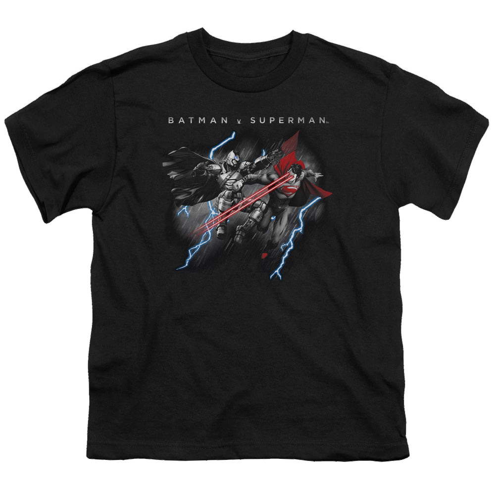 Batman v Superman Lightning Fight - Youth T-Shirt Youth T-Shirt (Ages 8-12) Batman   