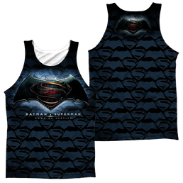 Batman v Superman Logo Pattern (Front/Back Print) - Men's All Over Print Tank Top Men's All Over Print Tank Batman   