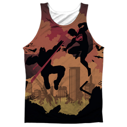Batman v Superman Silhouette Fight - Men's All Over Print Tank Top Men's All Over Print Tank Batman   