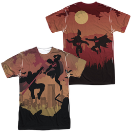 Batman v Superman Silhouette Fight (Front/Back Print) - Men's All-Over Print T-Shirt Men's All-Over Print T-Shirt Batman   