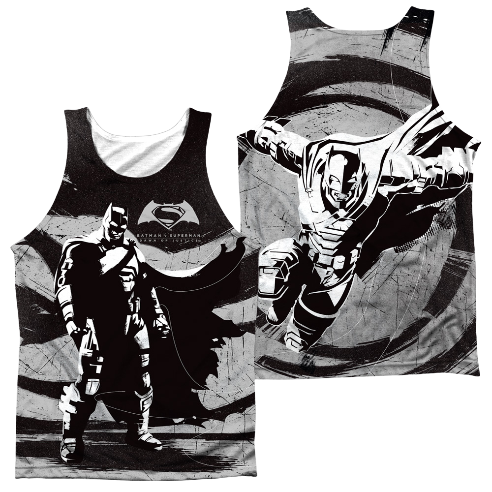Batman v Superman Batman Contrast (Front/Back Print) - Men's All Over Print Tank Top Men's All Over Print Tank Batman   