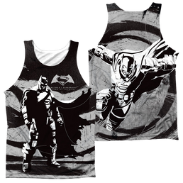 Batman v Superman Batman Contrast (Front/Back Print) - Men's All Over Print Tank Top Men's All Over Print Tank Batman   