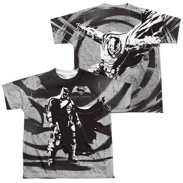v Superman Batman Contrast youth all-over print t-shirt for ages 8 to 12