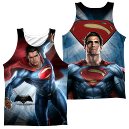 Batman v Superman Superman Light (Front/Back Print) - Men's All Over Print Tank Top Men's All Over Print Tank Batman   