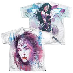 Batman v Superman Watercolor Wonder Sub (Front/Back Print) - Youth All-Over Print T-Shirt Youth All-Over Print T-Shirt (Ages 8-12) Batman   