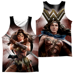 Batman v Superman Wonder Woman Light (Front/Back Print) - Men's All Over Print Tank Top Men's All Over Print Tank Batman   