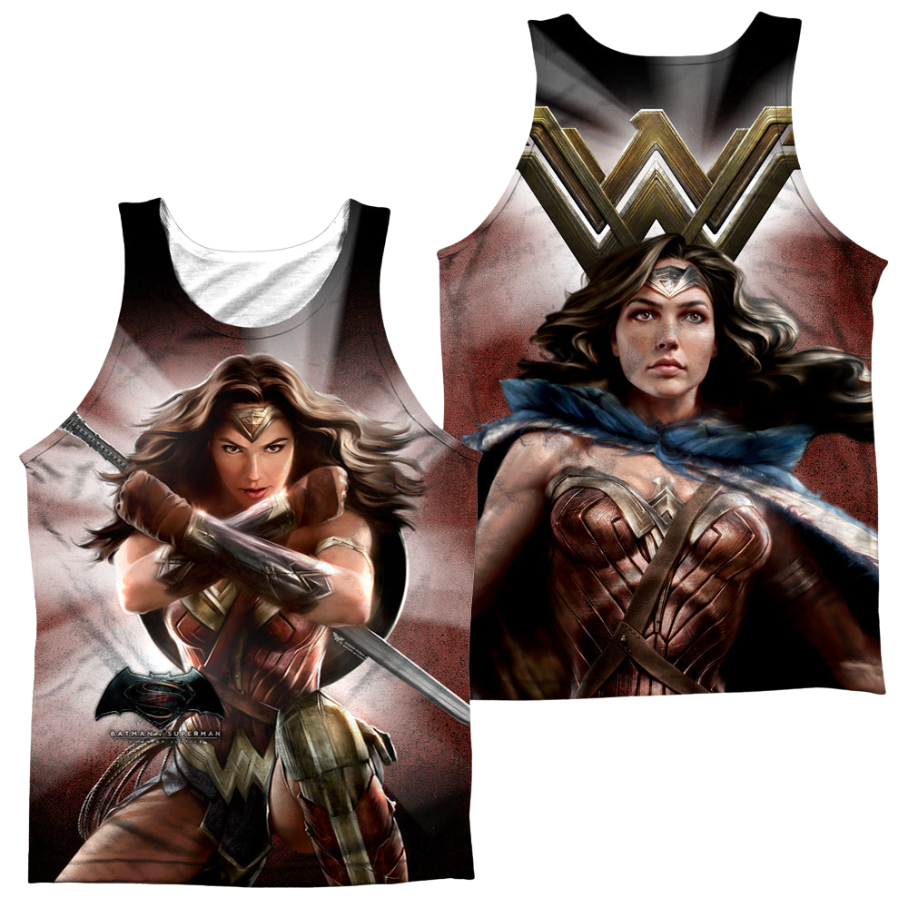 Batman v Superman Wonder Woman Light (Front/Back Print) - Men's All Over Print Tank Top Men's All Over Print Tank Batman   