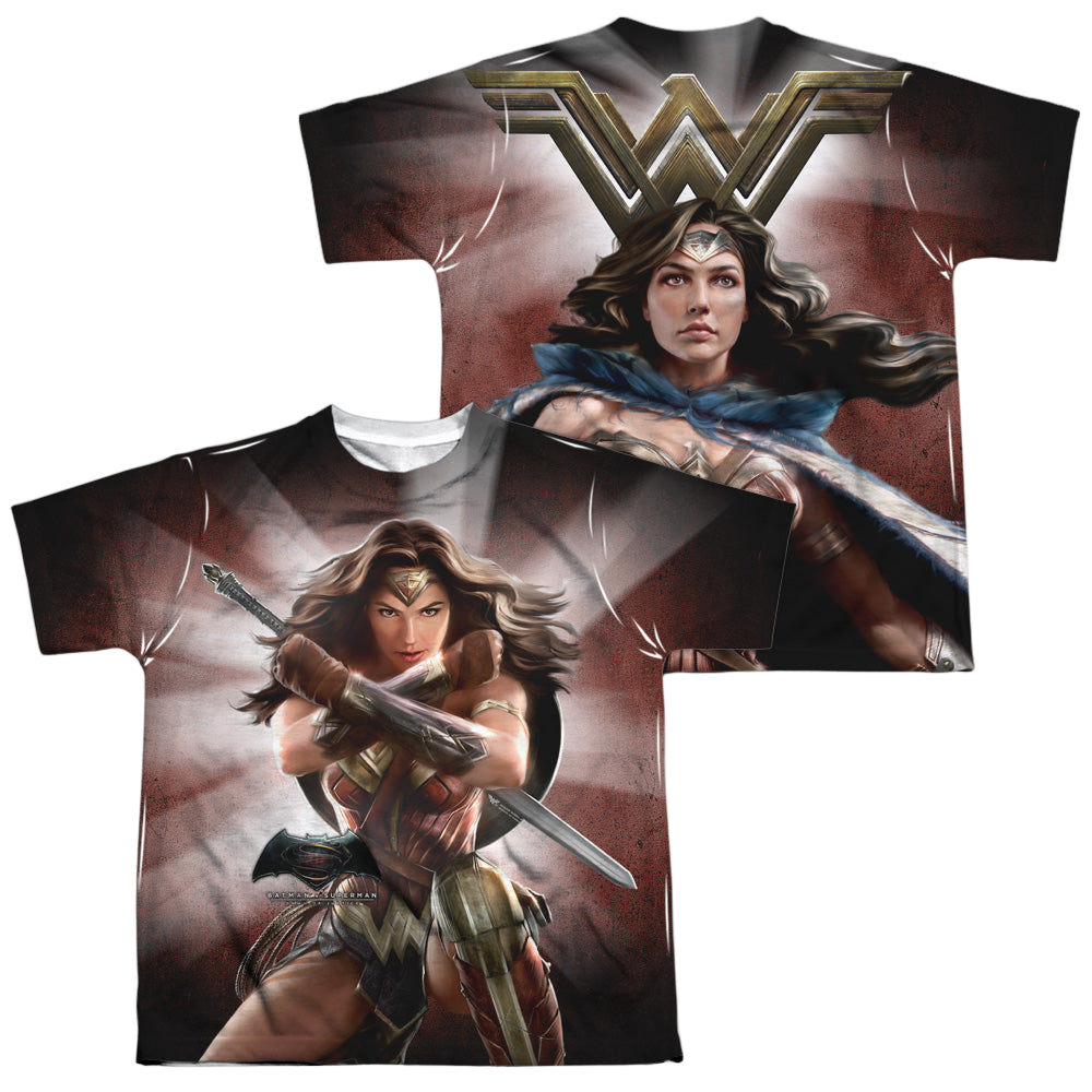 Batman v Superman Wonder Woman Light (Front/Back Print) - Youth All-Over Print T-Shirt Youth All-Over Print T-Shirt (Ages 8-12) Batman   