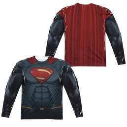 Batman v Superman Superman Uniform (Front/Back Print) - Men's All-Over Print Long Sleeve Men's All-Over Print Long Sleeve Batman   