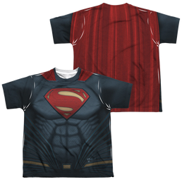 Batman v Superman Superman Uniform (Front/Back Print) - Youth All-Over Print T-Shirt Youth All-Over Print T-Shirt (Ages 8-12) Batman   