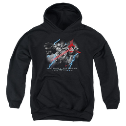 Batman v Superman Lightning V Heat Vision - Youth Hoodie Youth Hoodie (Ages 8-12) Batman   