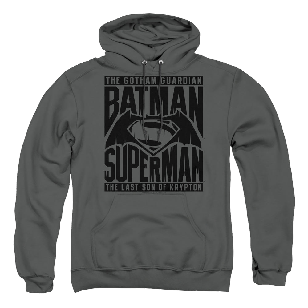 Batman v Superman Title Fight - Pullover Hoodie Pullover Hoodie Batman   