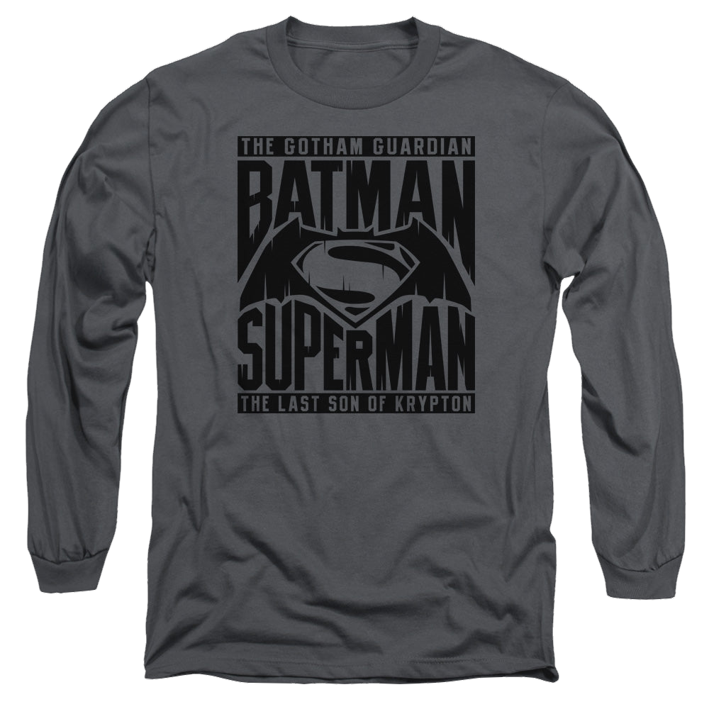 Batman v Superman Title Fight - Men's Long Sleeve T-Shirt Men's Long Sleeve T-Shirt Batman   