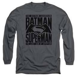 Batman v Superman Title Fight - Men's Long Sleeve T-Shirt Men's Long Sleeve T-Shirt Batman   