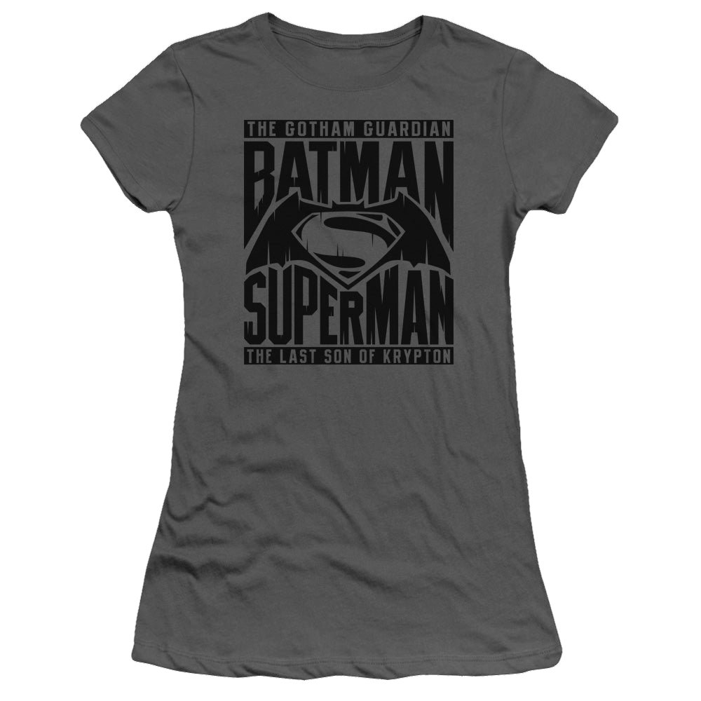Batman v Superman Title Fight - Juniors T-Shirt Juniors T-Shirt Batman   
