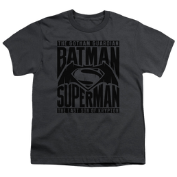 Batman v Superman Title Fight - Youth T-Shirt Youth T-Shirt (Ages 8-12) Batman   