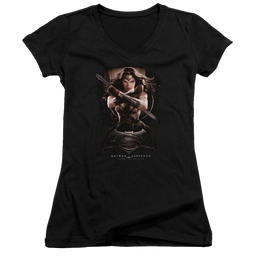Batman v Superman Ww Ground Zero - Juniors V-Neck T-Shirt Juniors V-Neck T-Shirt Batman   