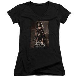 Batman v Superman Ww Poster - Juniors V-Neck T-Shirt Juniors V-Neck T-Shirt Batman   