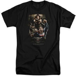 Batman v Superman Three In Action - Men's Tall Fit T-Shirt Men's Tall Fit T-Shirt Batman   