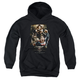 Batman v Superman Three In Action - Youth Hoodie Youth Hoodie (Ages 8-12) Batman   