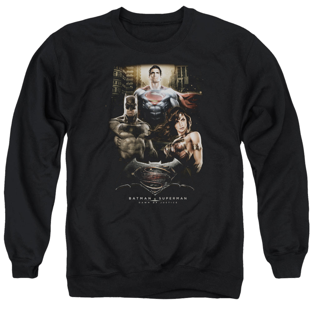 Batman v Superman Thre Three - Men's Crewneck Sweatshirt Men's Crewneck Sweatshirt Batman   