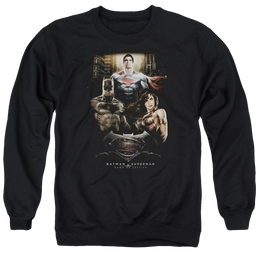 Batman v Superman Thre Three - Men's Crewneck Sweatshirt Men's Crewneck Sweatshirt Batman   