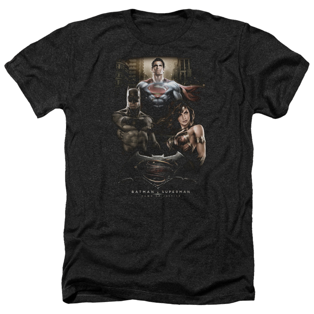 Batman v Superman Thre Three - Men's Heather T-Shirt Men's Heather T-Shirt Batman   