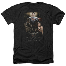 Batman v Superman Thre Three - Men's Heather T-Shirt Men's Heather T-Shirt Batman   