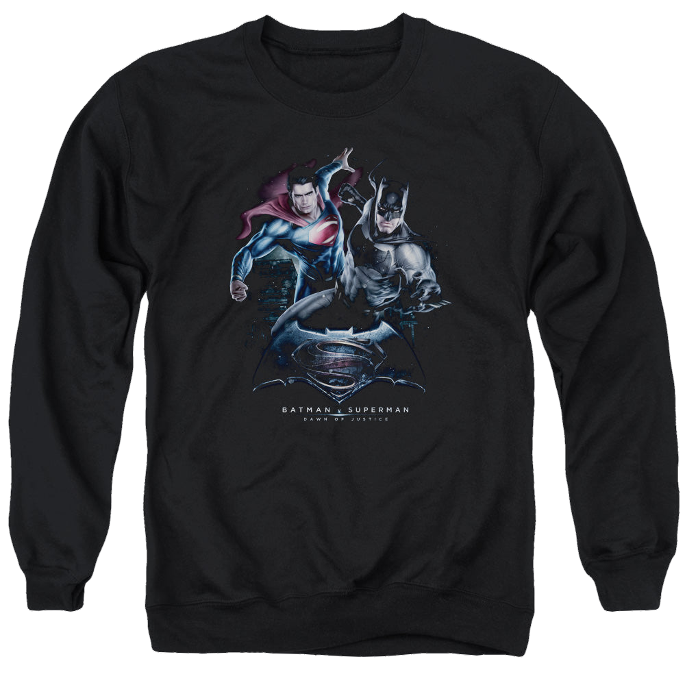 Batman v Superman Team Up - Men's Crewneck Sweatshirt Men's Crewneck Sweatshirt Batman   