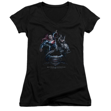 Batman v Superman Team Up - Juniors V-Neck T-Shirt Juniors V-Neck T-Shirt Batman   