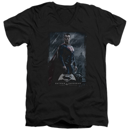 Batman v Superman Supe Poster - Men's V-Neck T-Shirt Men's V-Neck T-Shirt Batman   