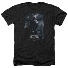 Batman v Superman Supe Poster - Men's Heather T-Shirt Men's Heather T-Shirt Batman   