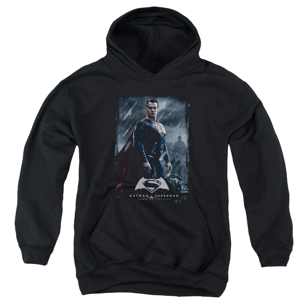 Batman v Superman Supe Poster - Youth Hoodie Youth Hoodie (Ages 8-12) Batman   