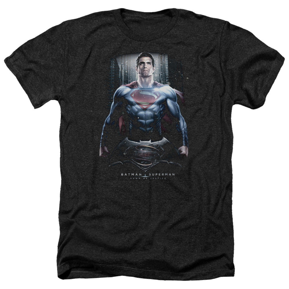 Batman v Superman Supe Ground Zero - Men's Heather T-Shirt Men's Heather T-Shirt Batman   