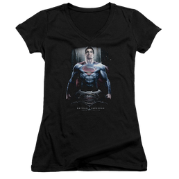 Batman v Superman Supe Ground Zero - Juniors V-Neck T-Shirt Juniors V-Neck T-Shirt Batman   