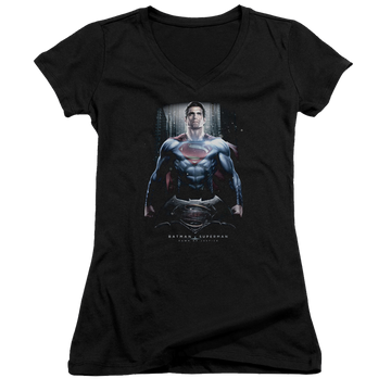 Batman v Superman Supe Ground Zero - Juniors V-Neck T-Shirt Juniors V-Neck T-Shirt Batman   