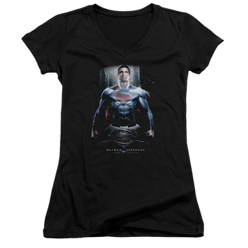 Batman v Superman Supe Ground Zero - Juniors V-Neck T-Shirt Juniors V-Neck T-Shirt Batman   