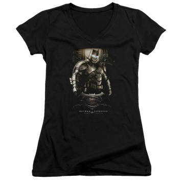 Batman v Superman Bats Ground Zero - Juniors V-Neck T-Shirt Juniors V-Neck T-Shirt Batman   