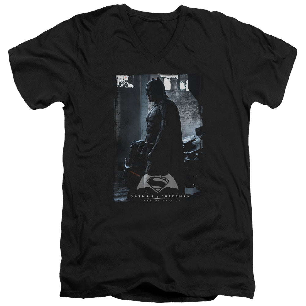 Batman v Superman Bat Poster - Men's V-Neck T-Shirt Men's V-Neck T-Shirt Batman   