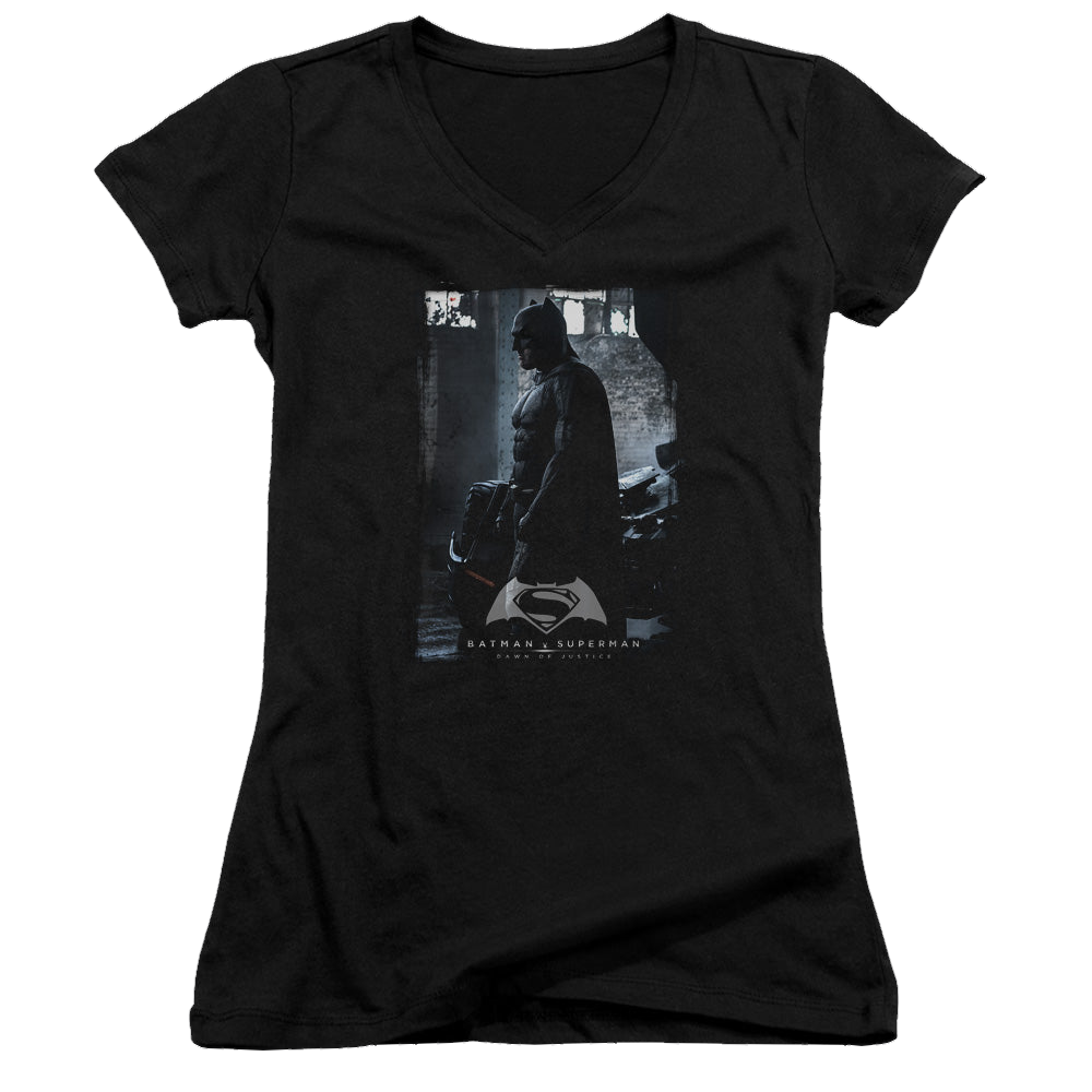 Batman v Superman Bat Poster - Juniors V-Neck T-Shirt Juniors V-Neck T-Shirt Batman   