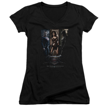 Batman v Superman 3 Phases - Juniors V-Neck T-Shirt Juniors V-Neck T-Shirt Batman   