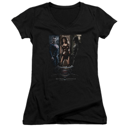 Batman v Superman 3 Phases - Juniors V-Neck T-Shirt Juniors V-Neck T-Shirt Batman   