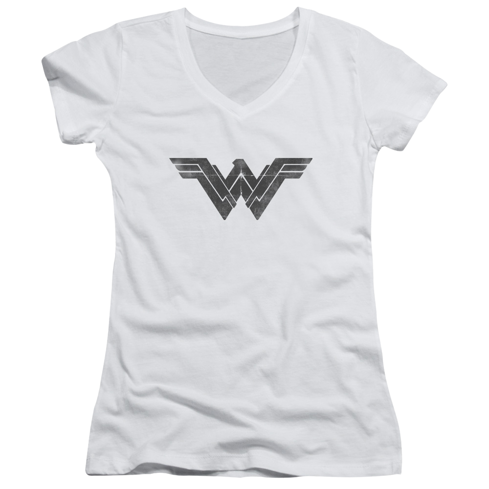 Batman v Superman Folded And Distressed - Juniors V-Neck T-Shirt Juniors V-Neck T-Shirt Batman   